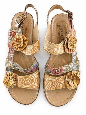 Spring Step L'Artiste Genuine leather "Joelina-BGEM" 37 flowers multi patterned